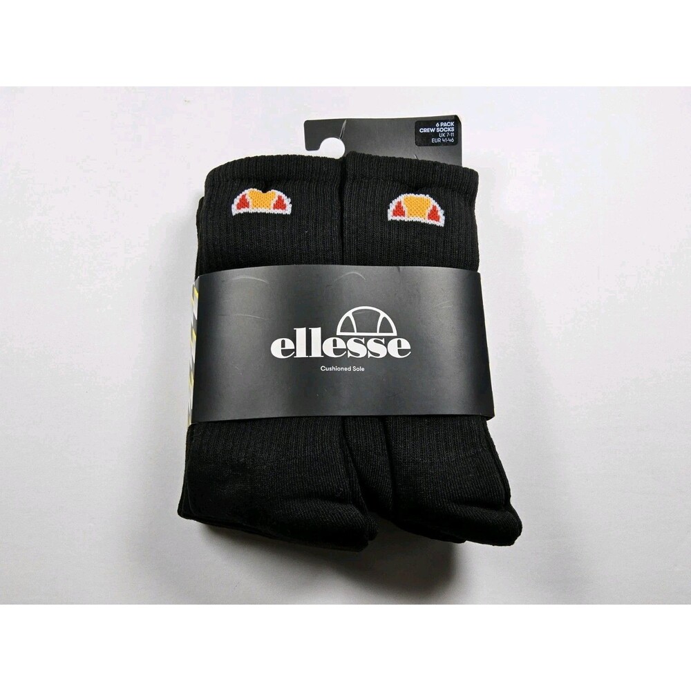 Ellesse Men’s Tamuna Sport Crew 6 Pack Socks Size UK 7-11